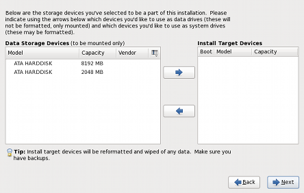 Specifying Storage Devices