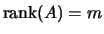 $\mbox{rank}(A) = m$