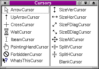 Cursor Shapes