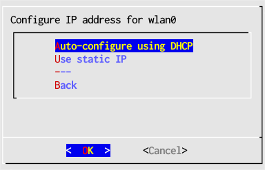 image of Network Setup
                wifi with DHCP